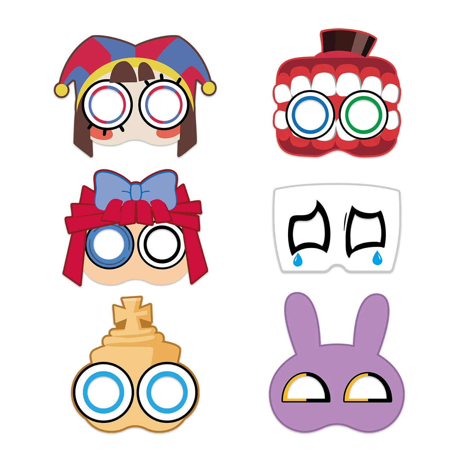 The Amazing Digital Circus Pomni Masks Party Supplies Cute Cartoon Photo Props Dress Up Arrangement Children\'s Birthday Gifts