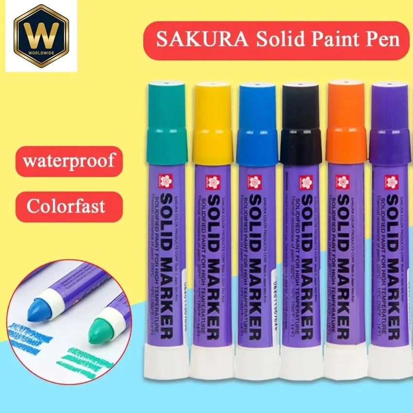 

8Pcs Sakura Solid Marker XSC Industrial Crayola - High Temp Resistant Waterproof For Construction Site