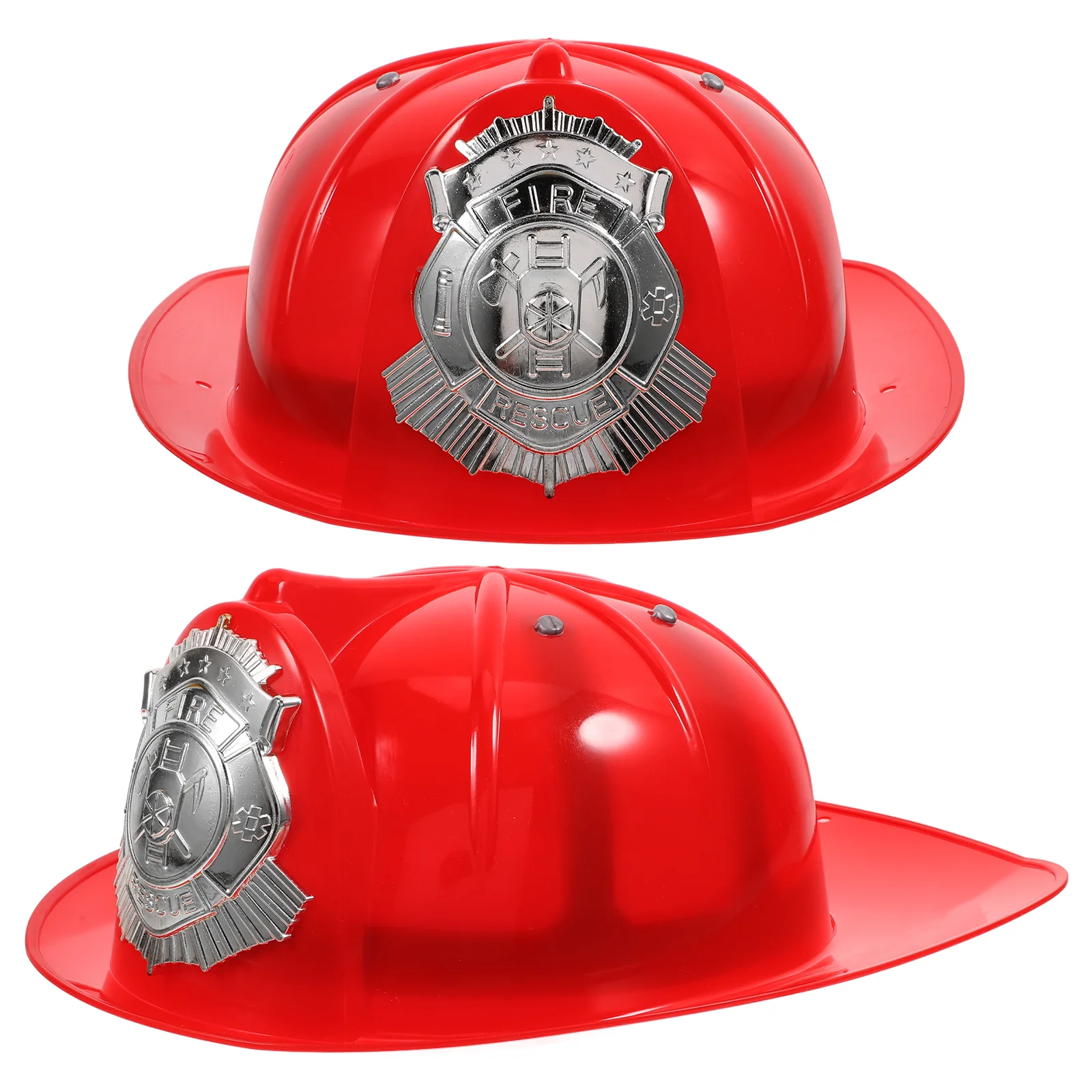 

2 Pcs Firefighter Costume Accessory Fireman Party Favors It for Kids Pretend Children Prop Plastic Hat Baby