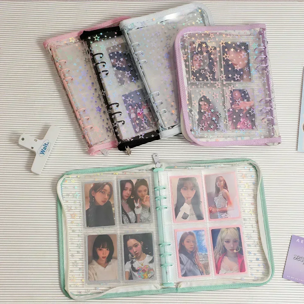 A5 Laser Star Zipper Binder Organizer