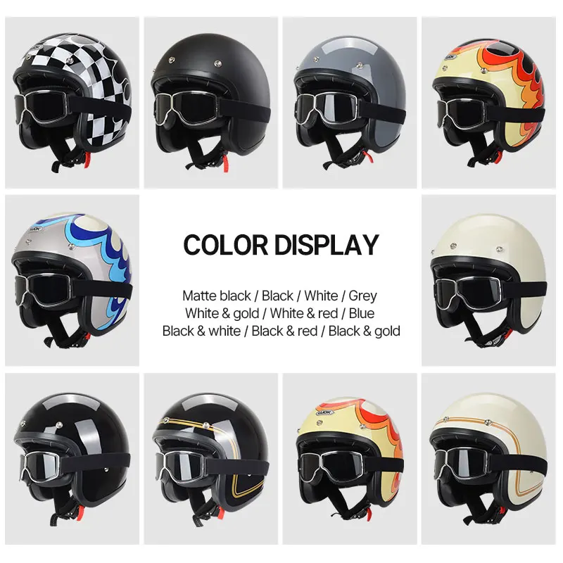 Motorcycle Safety Crash Capacete Electric Motorbike Riding Racing Protective Helmet Headpiece Riding Open Face Helmet For Men