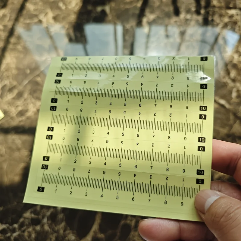 10pcs Self-Adhesive Sewing Machine Ruler, Transparent Measuring Tape for Sewing & Crafting, Precision Marking Tool for DIY