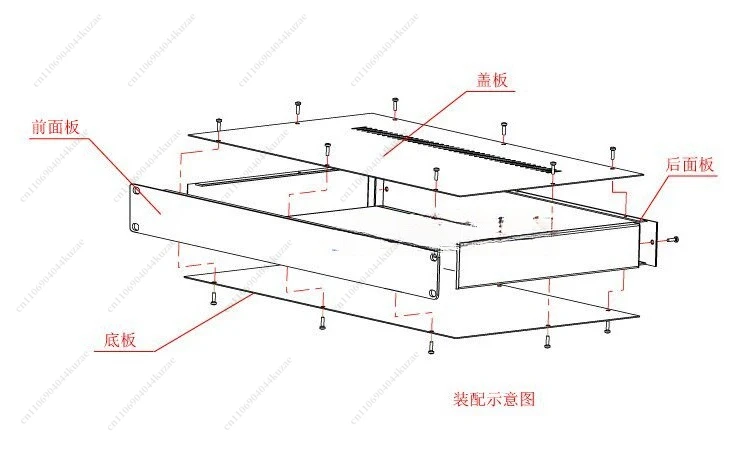 19 Inch 1U Standard Rack Mount Chassis, Custom Sheet Metal Industrial Control Plug-in Box view 5