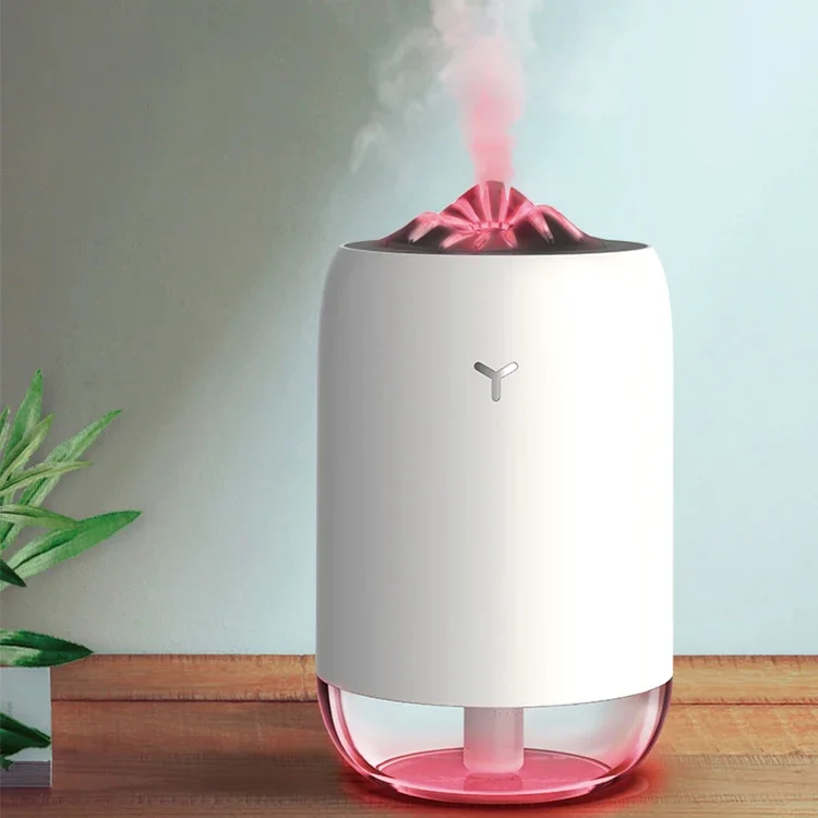 Usb Magic Flame Clear Aircare Humidifier Ecofriendly 260ml ที่กําหนดเอง Humidifier OEM Ultrasonic Humidifier Manual Warm Light