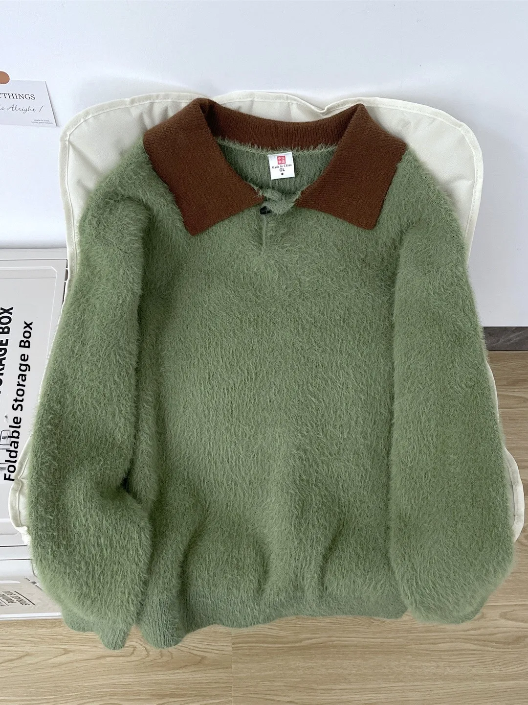 

Американский вязаный свитер с контрастным воротником, теплый зимний повседневный свитер для пар, с капюшоном, длинный пуловер