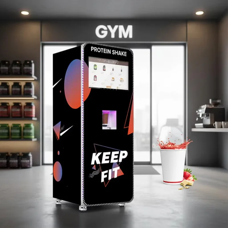 Custom Fitness Protein Shake Vending Machine Automatic Self Service Milkshake Vending Machine For Gym Fitness Center Commercial