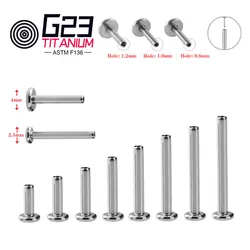 10PCS Piercing Titanium F136 Threadeless Earrings Bar 16G Top Component For Nose Piercing Tragus Helix Fine Jewelry