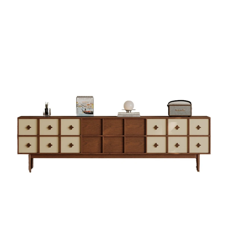 TV cabinet storage locker integrated antique living room TV cabinet