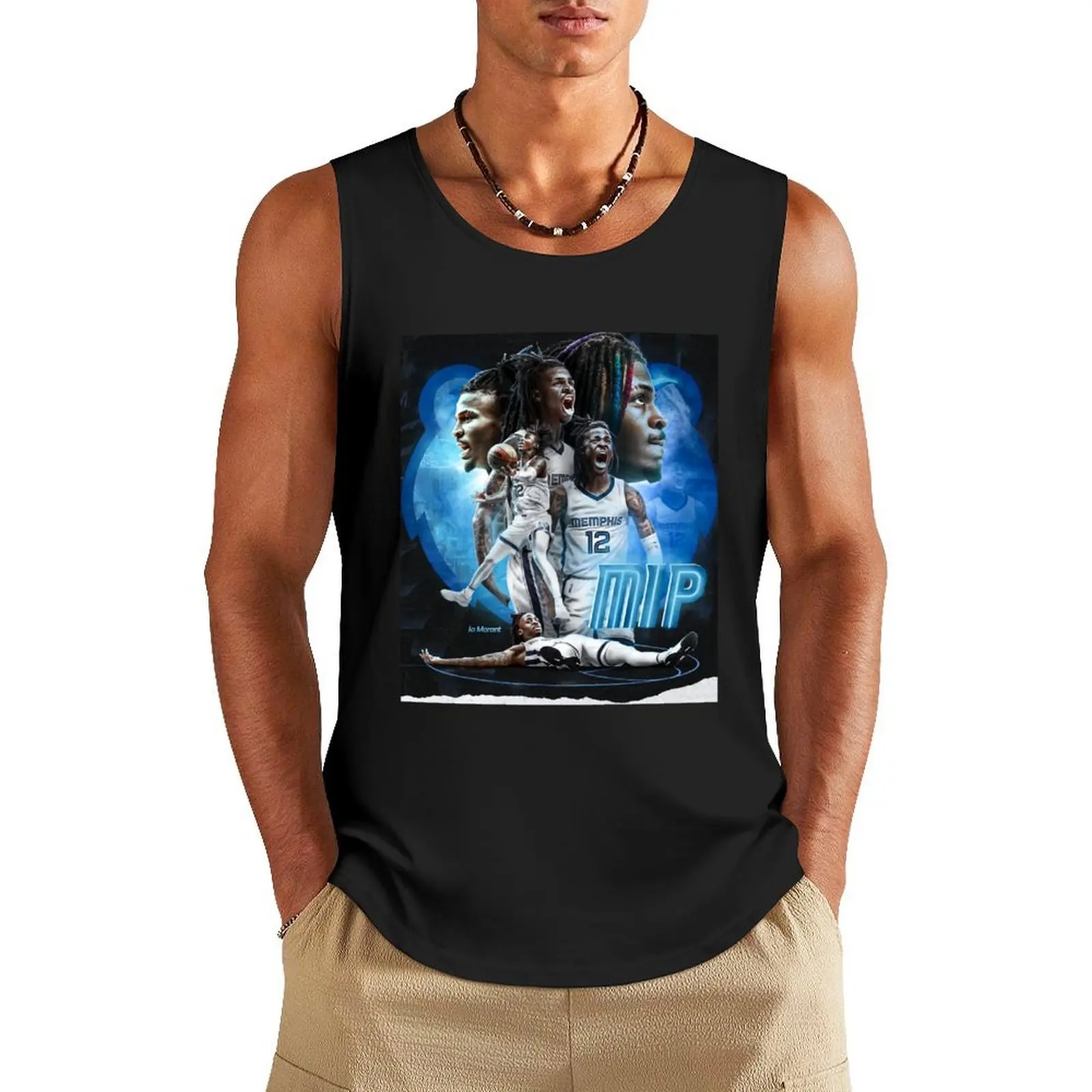 

Ja Morant Tank Top gym training accessories anime top gym accessories men Vest