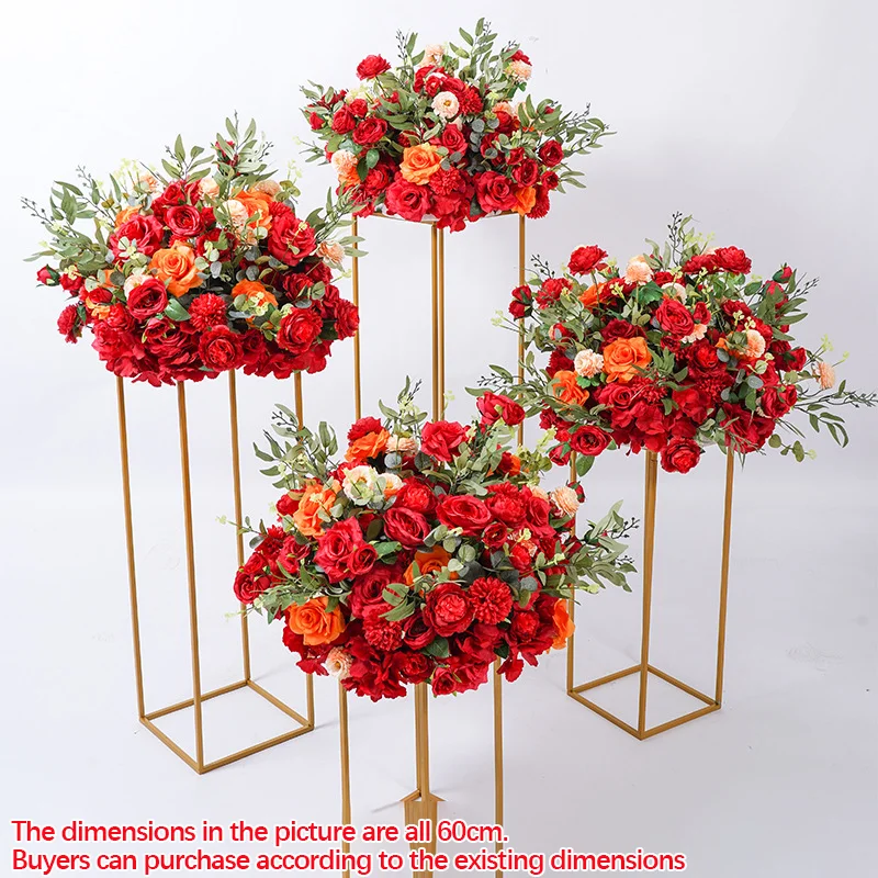 Maßgefertigter 60CM Künstlicher Rosenball für Hochzeitsdekoration, Hotel-Bankettsaal-Deko, Bühnenrequisiten, Eukalyptus-Blumenarrangement – Detail 9