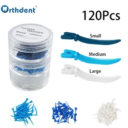 120Pcs Dental Tulwar Keile Refill Keil Für Schnitt Matrix System Mit Loch Einweg Kunststoff Keile S/M/L zahnmedizin Produkt