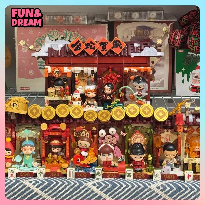 Wealthy Snake's New Year Celebration Fortunate Hand Series Blcok Figure Blind Box Dimmo Skullpanda Labubu Mystery Box