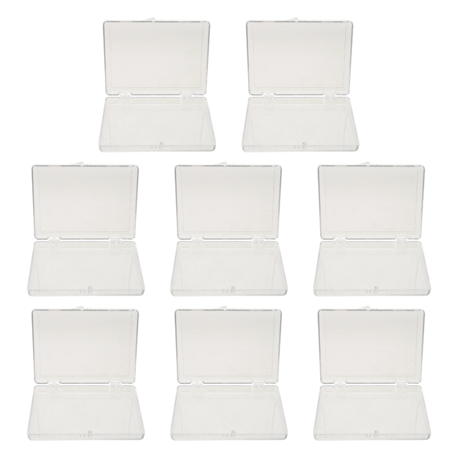 8Pcs Card Organizer Case Transparent Desktop Card Storage Box for Business Cards Acrylic Office Holder Display Stand Container