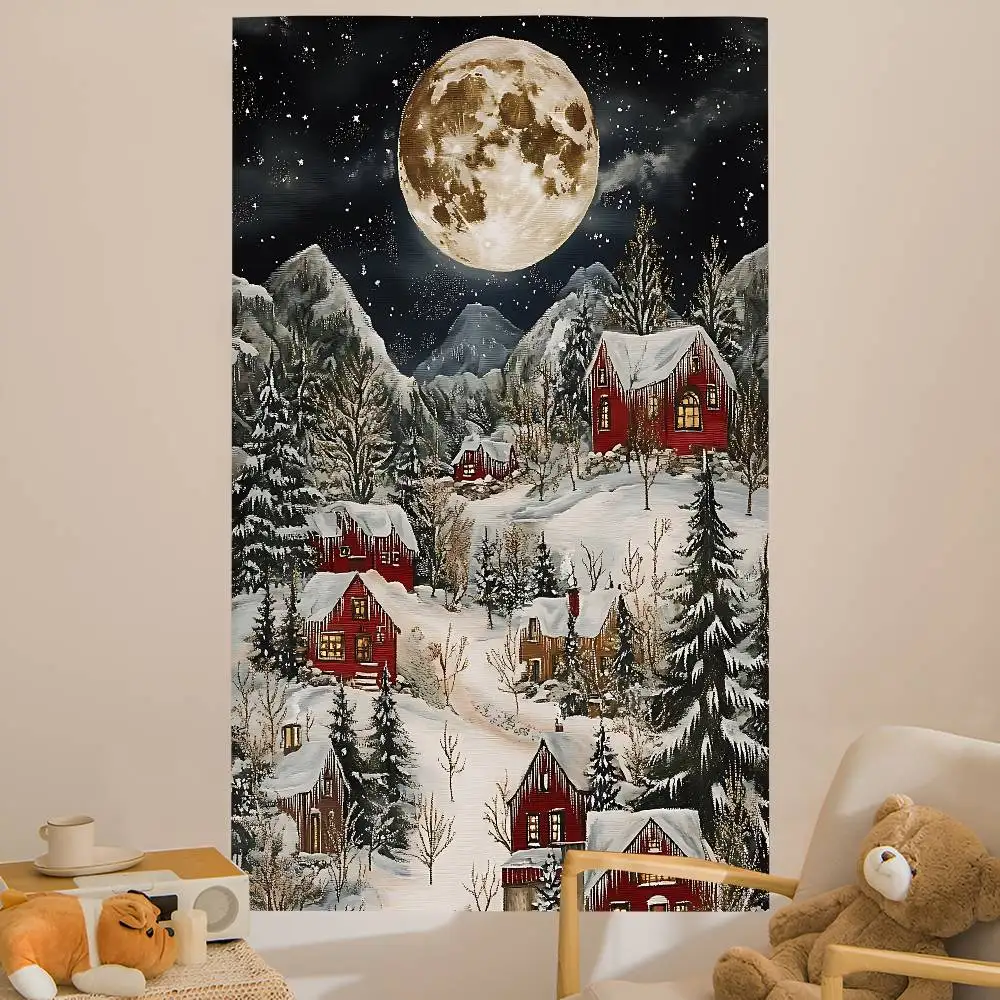 Christmas Cartoon Tapestry Wall Hanging Decoration Household Home Decor