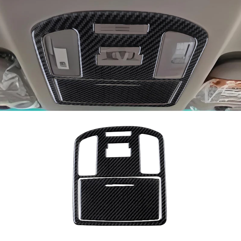 For Toyota Hilux 2015-2021 Carbon Fiber Reading Light Panel Trim Cover Car Interior Decorative Stickers