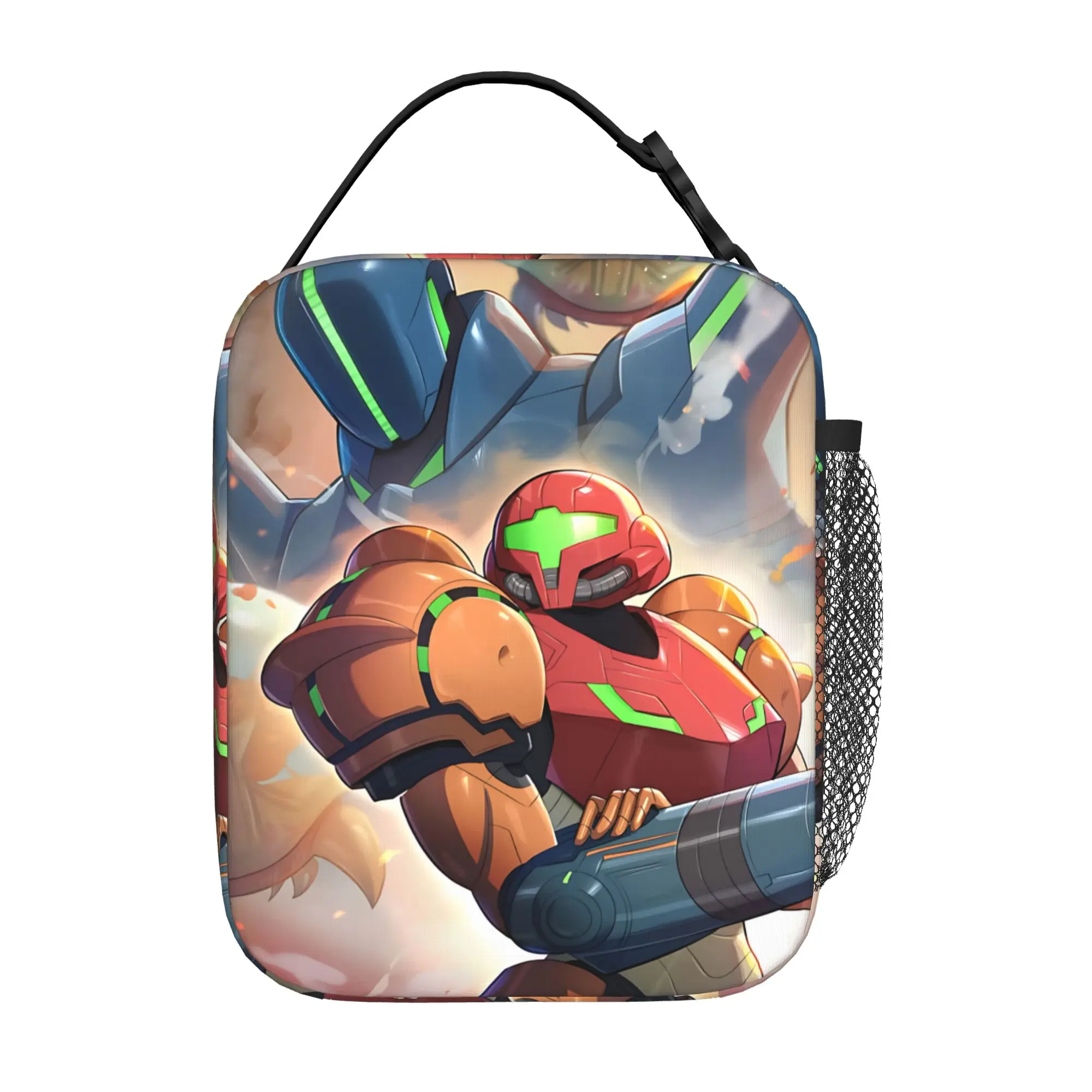 1 Piece Portable Lunch Container Green  Zipper Closure Durable Pocket Metroid Prime 4 Beyond  For Lunch Lunch Box Bag view 3