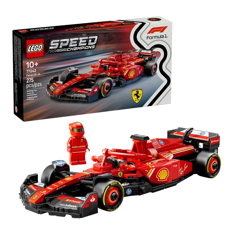 

Lego Speed 77242 Ferrari SF24 Red Bull Racing RB20 Mercedes AMGF1 KICK Sauber Racing Building Block Игрушки для мальчиков и девочек