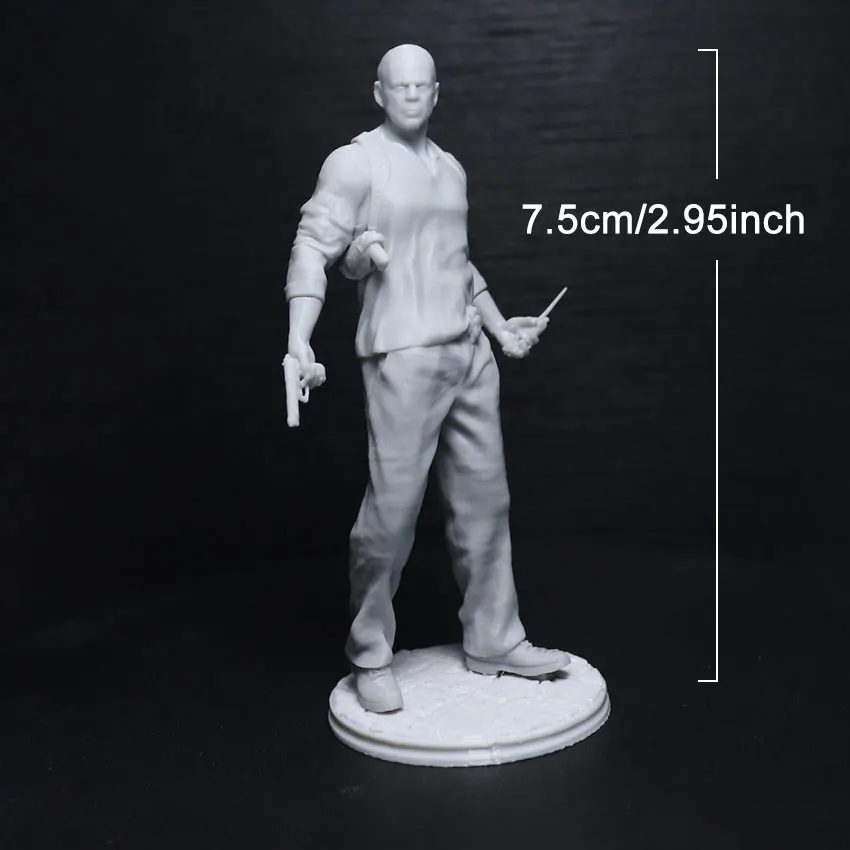 1/24 75mm  Resin Model Kits Bruce Figurine Unpainted No Color RW-427