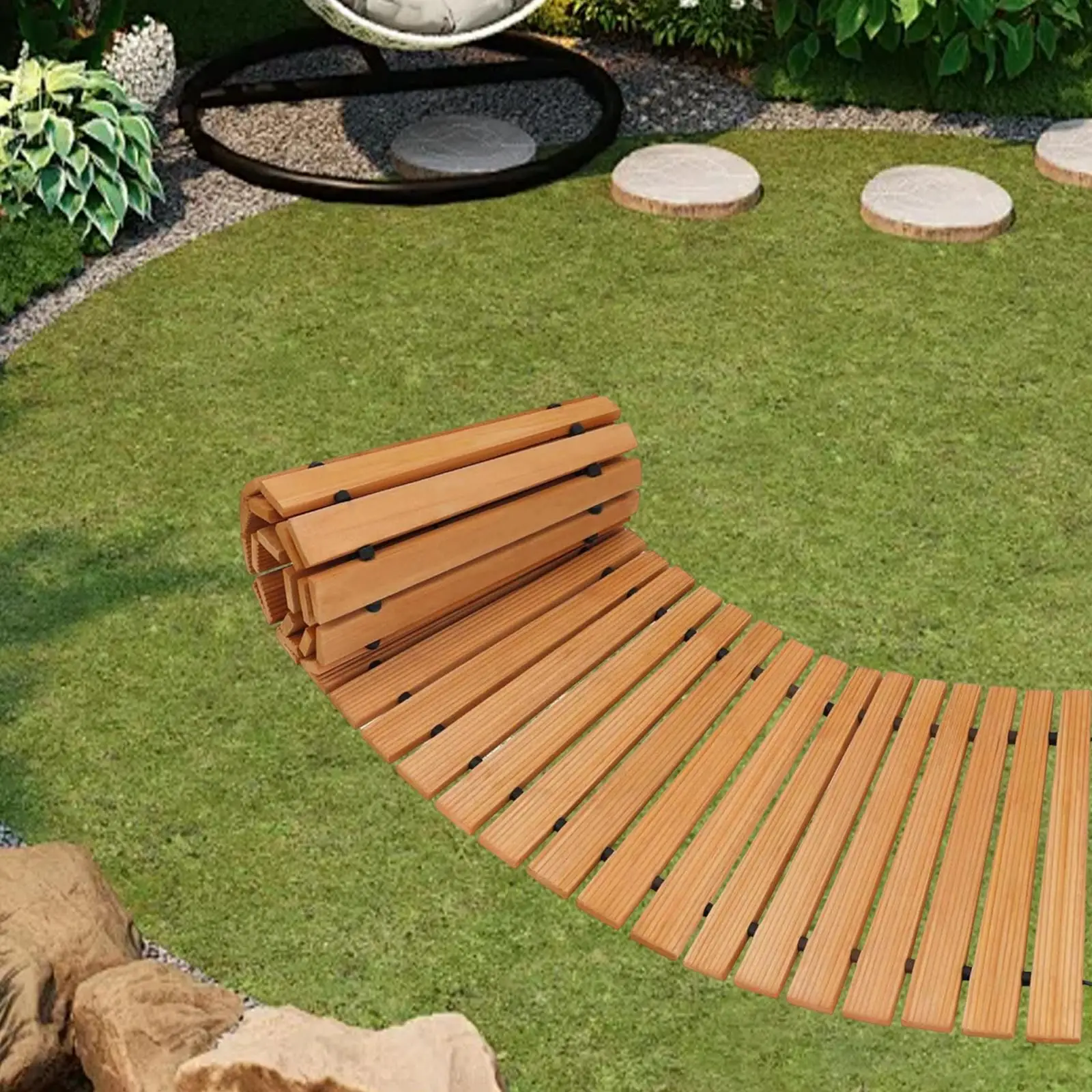 

Wooden Garden Pathway Beach Boardwalk Weather Resistant Straight Boardwalk