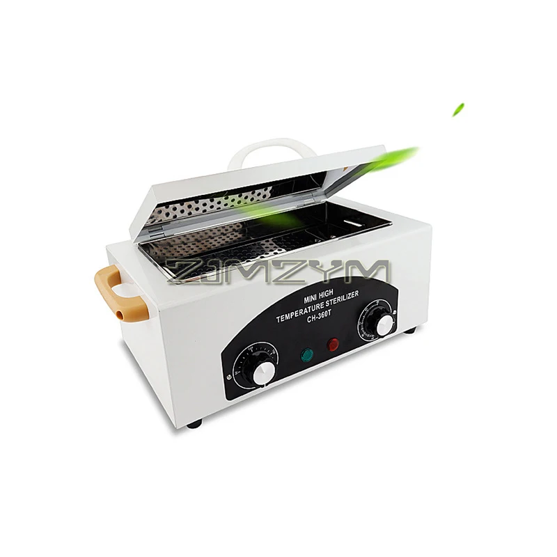 صندوق تنظيف أدوات معدني بدرجة حرارة عالية مع معقم للحرارة الجافة مع تحكم في درجة الحرارة ومؤقت، لأظافر صالونات التجميل والسبا