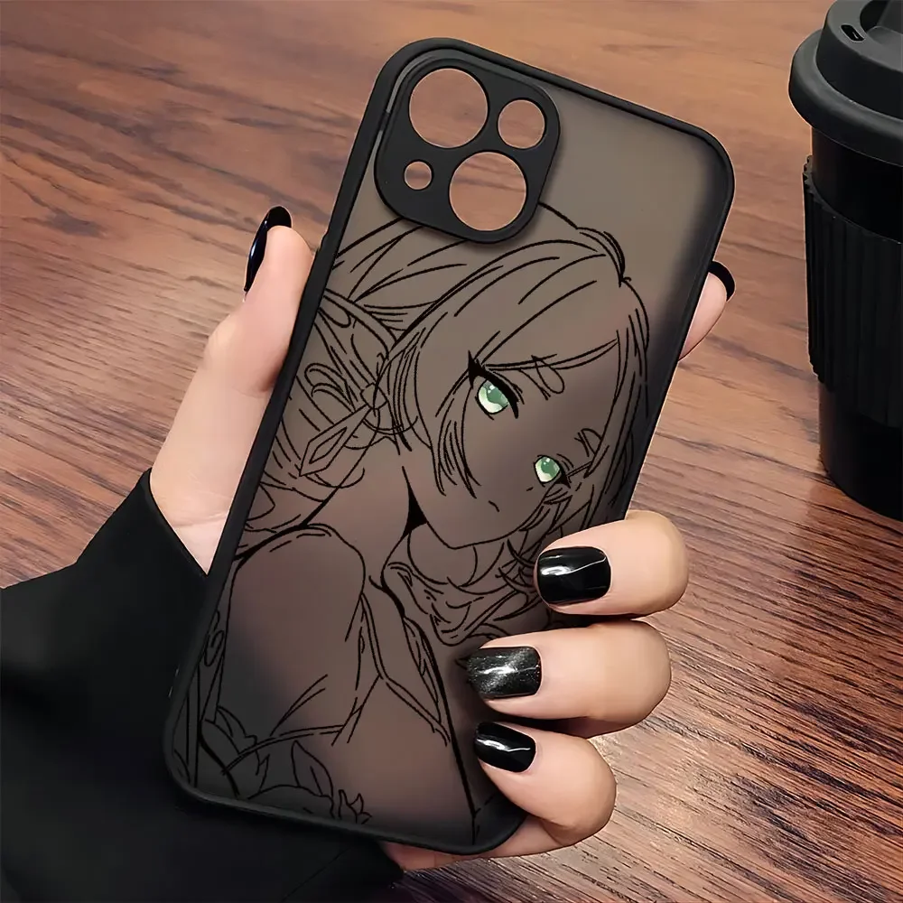 Hot Japan Anime Comics Frieren Phone Case For iPhone 16 15 14 13 12 11 Mini Pro Max X XR XSMax 7 8 Plus Matte Transparent Cover