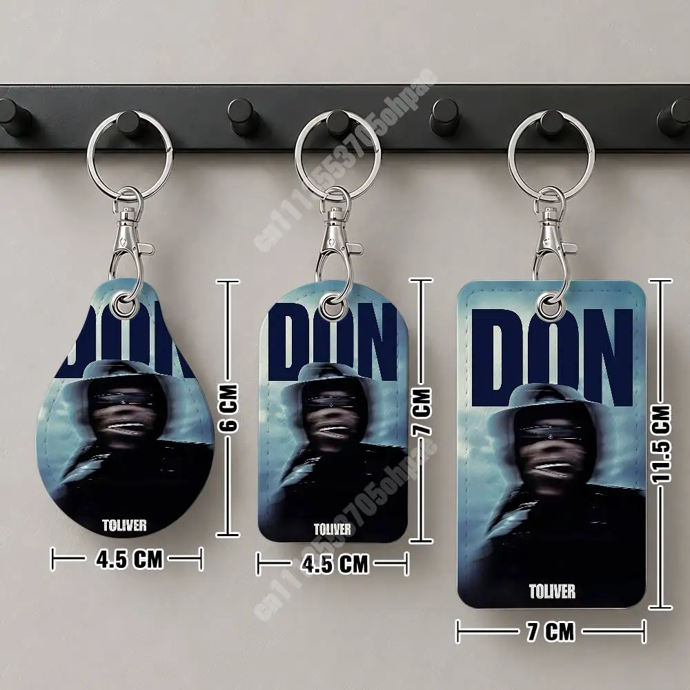 Rapper D-Don T-Toliver Love Sick Leather Keychain Card Holder for Airtag & Access Cards Modern Bus Pass