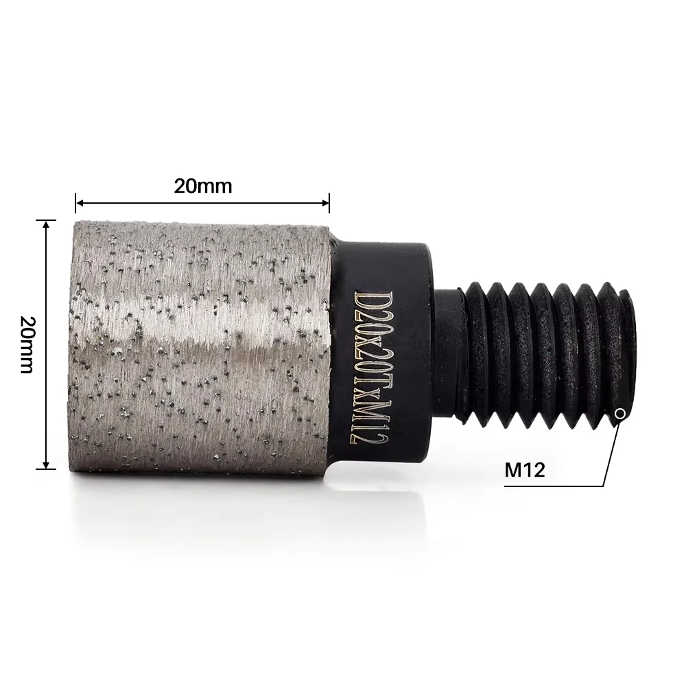 Diamond Screw Drill Bit M12 Left or Right Thread CNC Router Bit Cutter For Granite Marble Stone Engraving