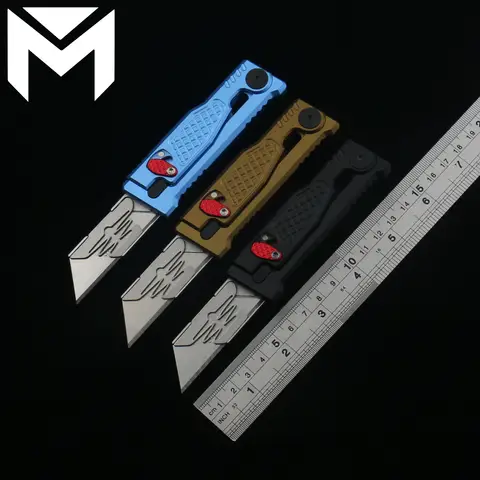 RE-S Box Cutter Utility Knife, Retractable Box Knife for Cartons, Cardboard and Boxes, Including an additional 10 SK5 blades