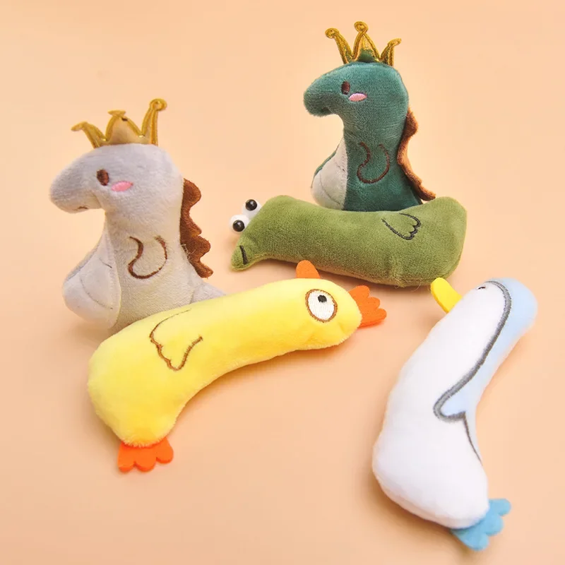 Pet Supplies Plush Cute Dinosaur Penguin Chick Animal Design with Cat Mint Interactive Fun Cat Toys