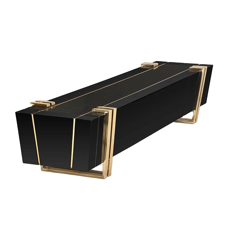 yt-Luxury Modern Beautiful Decorate Nordic Black  Wood Tv Stand 70 75 85 Inches Tv Rack Designs-