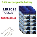 80PCS 3.6V LIR2025