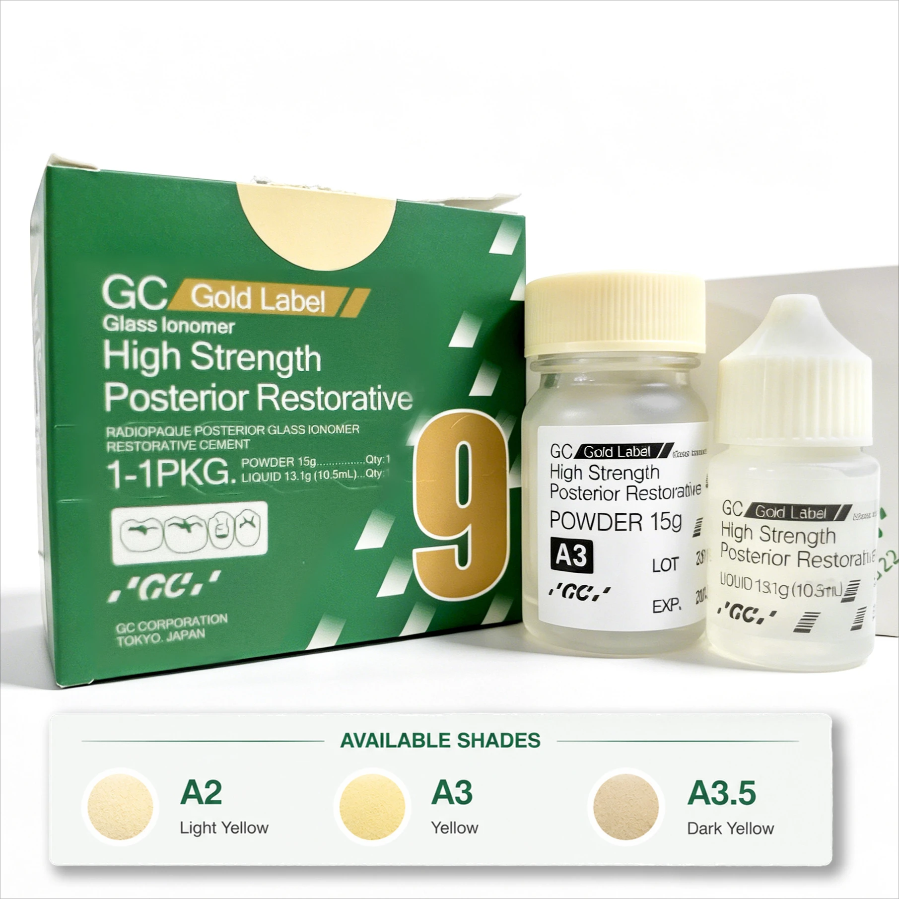 Dental Fuji IX Glass Lonomer Cement Materia High Strength Posterior Restorative Powder and Liquid Lable Dentistry Supplies
