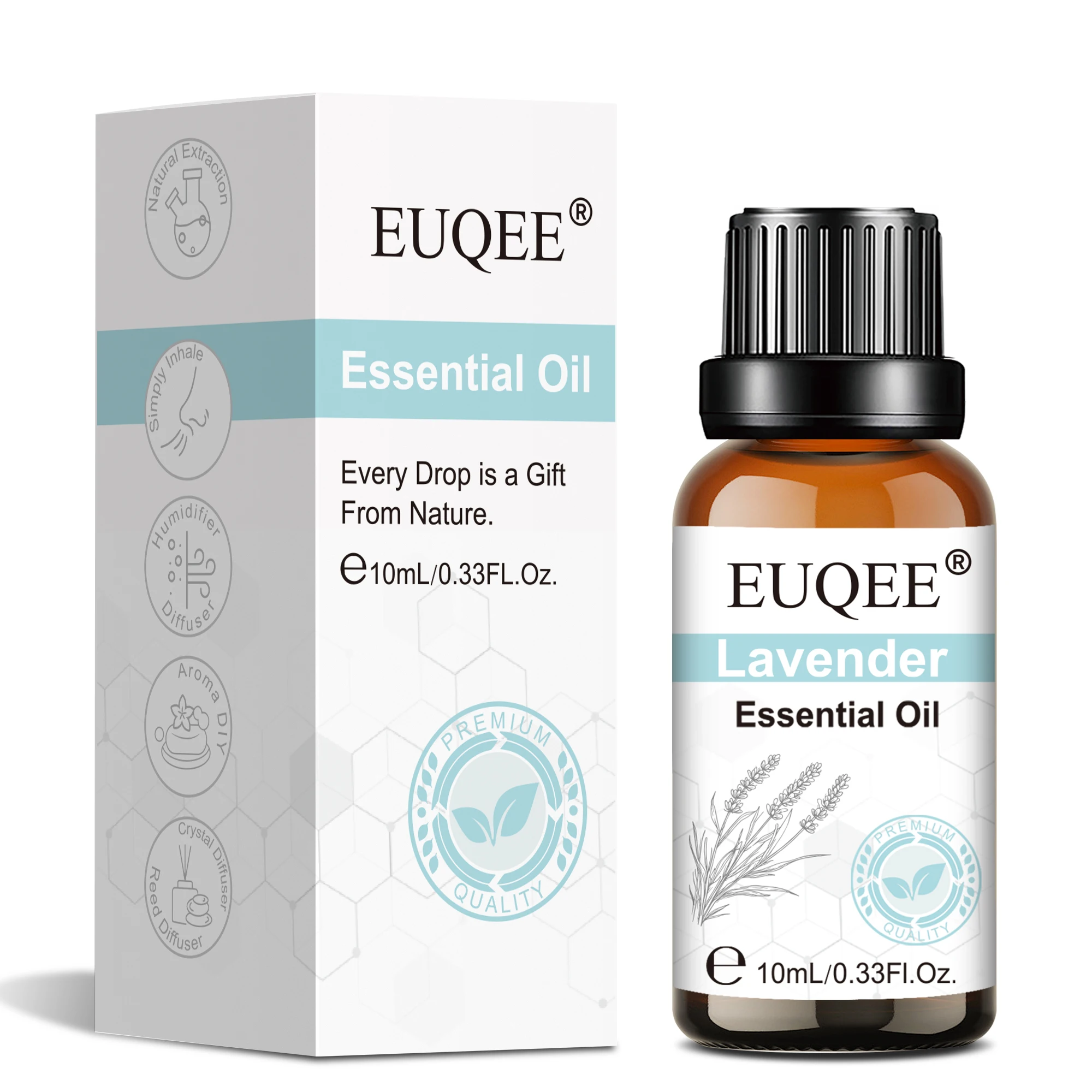 زيت Euqee العطري 10 مللي مستخلص الفانيليا النقي زيوت الروائح القرفة والبرغموت خشب الأرز والليمون واللافندر شجرة الشاي العطر