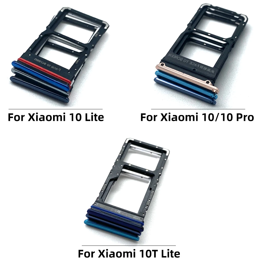 50Pcs，NEW For Xiaomi Mi 10 10T Pro Lite Mi Note 10 / CC9 Pro Micro Nano SIM Card Holder Tray Slot Holder Adapter Socket