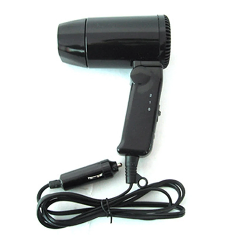 Compact Vehicle Dryer 12V Hair Dryer Car Interior 1.2 Meters Power Cable Car Styling Hair Dryer Hot Air Function For Vehicle Use