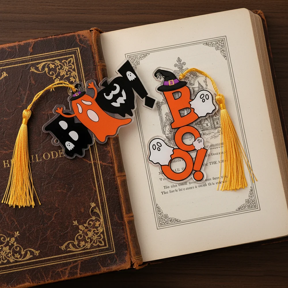 الهالوين - الإشارات المرجعية "BOO" تحت عنوان: مع حروف "BOO" والأشباح وقبعات الساحرة والشرابات الصفراء، مثالية لقراءة الهالوين. #6