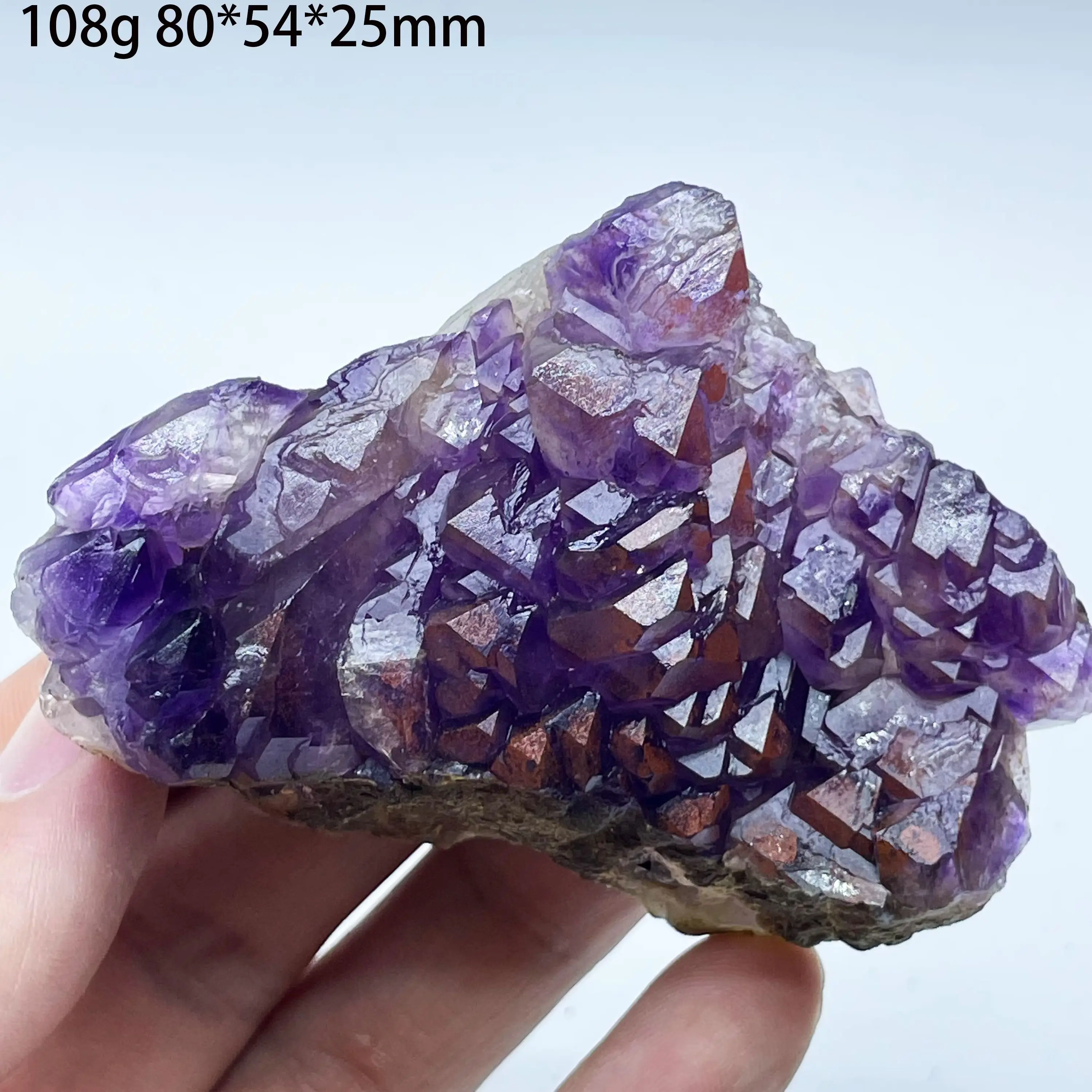 Amethyst Crystal Cluster Natural Stone Quartz Raw Rock Skeletal Mineral Specimen for Home Decor Healing Gift