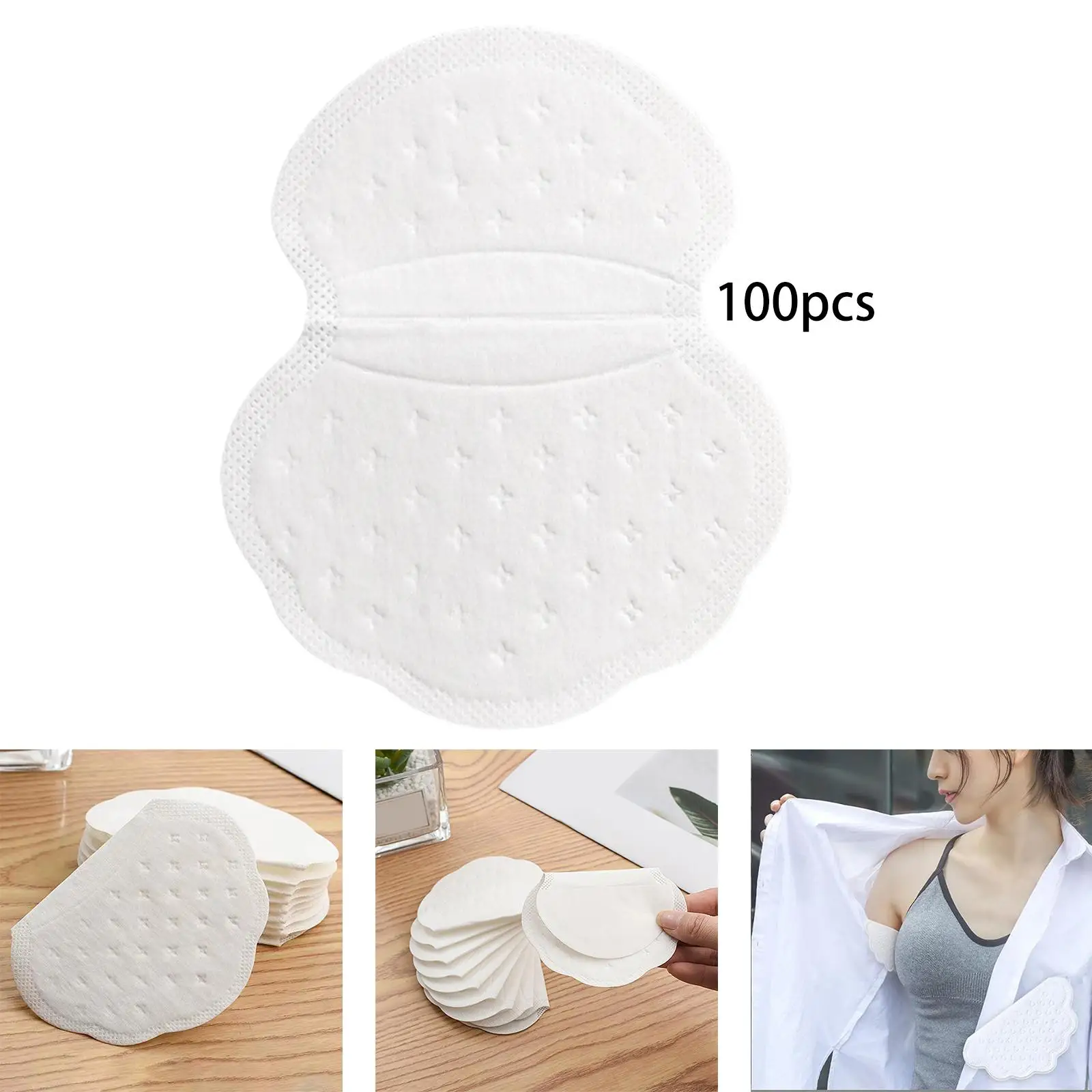 100x Underarm Sweat Pads Disposable Invisibility Absorbing for Women and Men