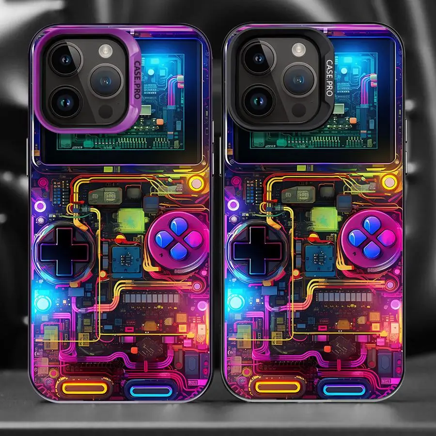 

Retro Game Console Pattern Phone Case for iPhone 16e 12 11 14 16Pro 14Pro XS MAX 13 Pro MAX XR 15 Soft Cover 11Pro 12Pro 16 Plus