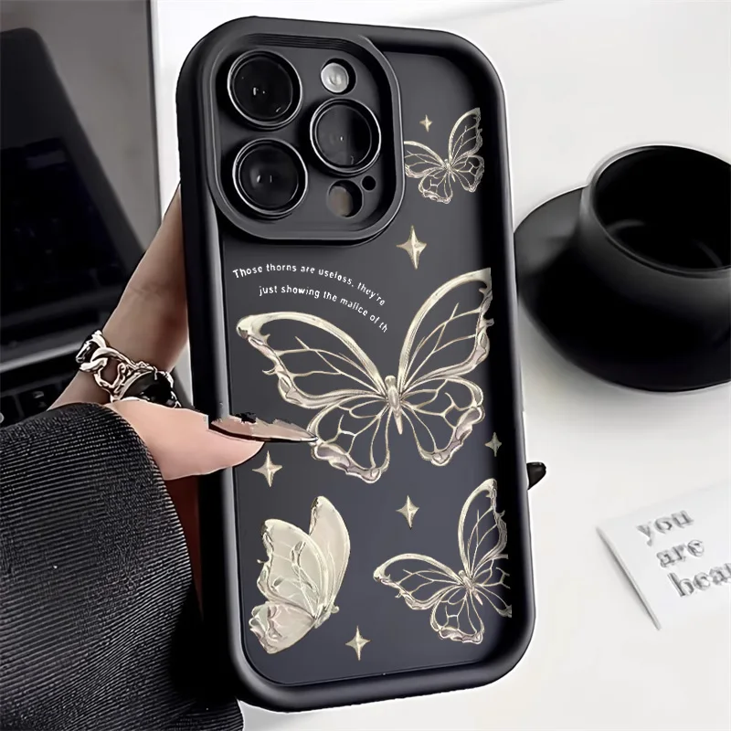 Butterfly Soft TPU Case For Realme C33 C67 C17 C11 C15 C20 C21Y C25Y C30 C35 C53 C51 C55 5 5i 5s 7i OPPO A18 A17 A16 A15 Cover