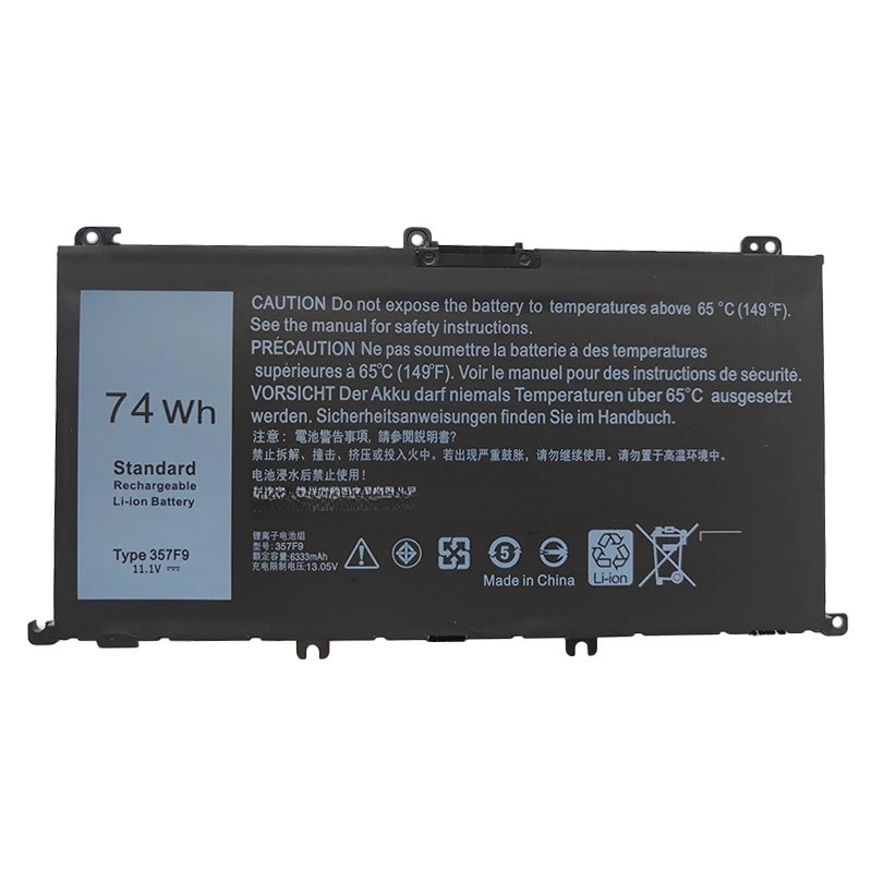 بطارية كمبيوتر محمول عالية الأداء 6333mAh 357f9 Para لأجهزة Dell Inspiron 15 7559 7000 7557 7567 7566 5576 5577 P57f P65f 71jf
