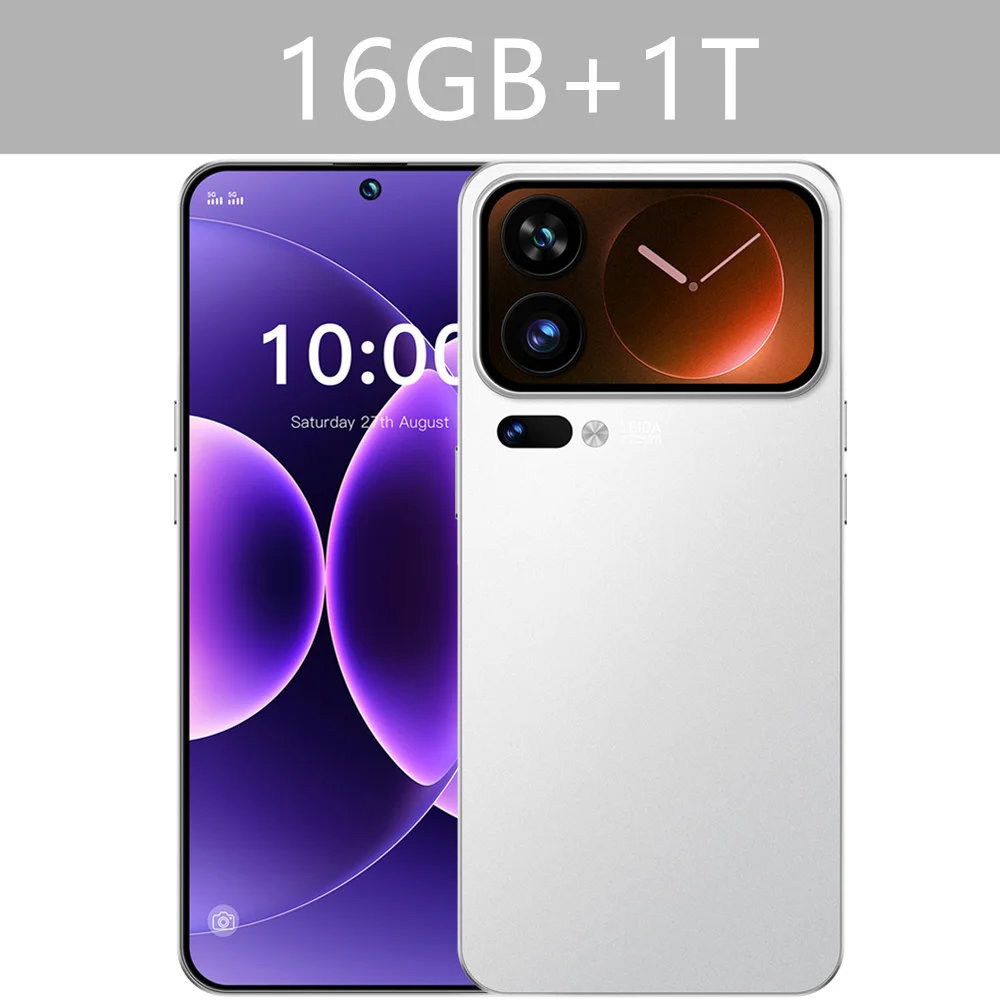 Nieuwe M17 Pro Max Mobiele Telefoons in Liquidatie 7.3HD Scherm Voordelige 5G Dual SIM Telefoons 7800mAh Android 15 Smartphone