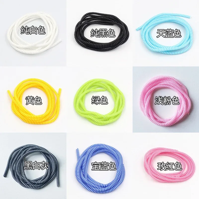 Enrouleur de Câble de Données USB pour Android, Protection Ronde, 1.6m, 1 Pièce