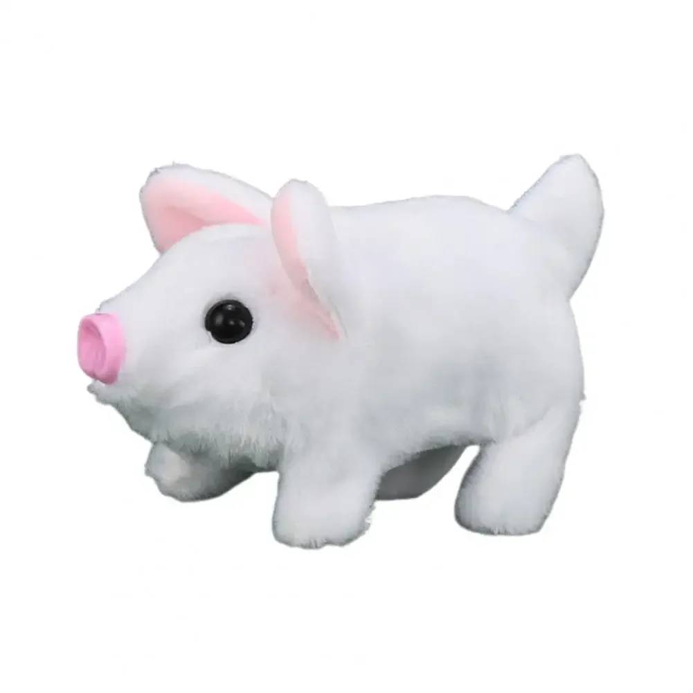 Simulación que camina, cerdito bonito, juguetes electrónicos de peluche para mascotas, peluches de cerdo, Twitch, cola de nariz, muñeco de peluche para regalo de bebé