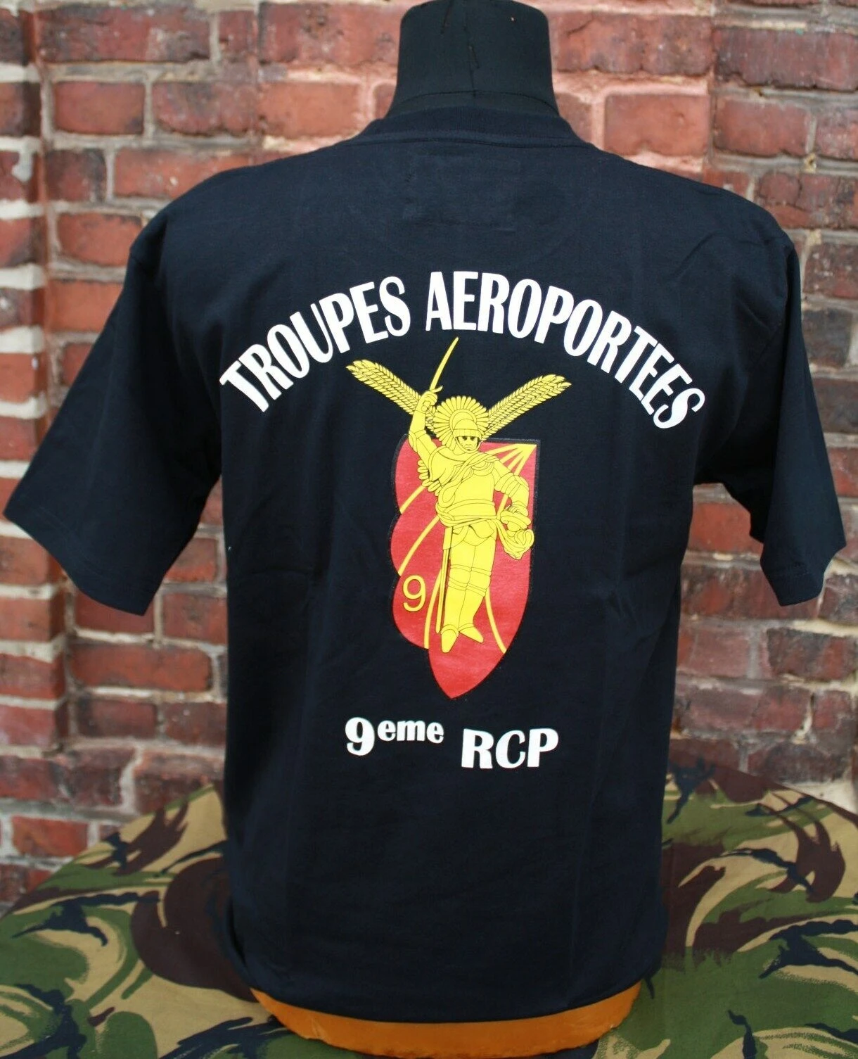 9ème RCP - 9ème Régiment De Chasseur Parachutiste Parachute Regiment T-Shirt Short Sleeve Casual 100% Cotton Shirt
