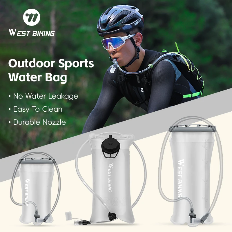 WEST BIKING Wasserbeutel TPU Wasserreservoir Hydrations-Rucksack 1,5L/2L Outdoor-Sport Laufen Wandern Klettern Wasserspeicherbeutel