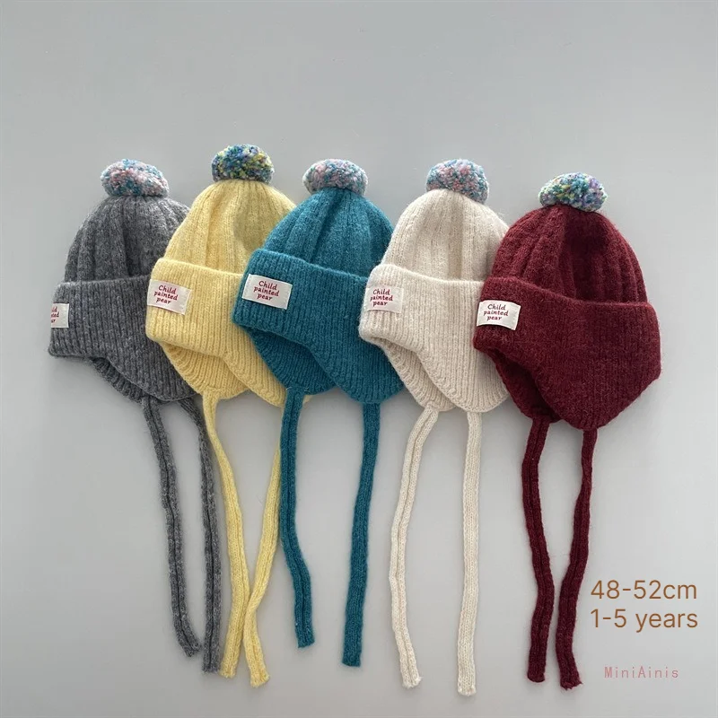 Knit Beanie Hat Warm - Kids Hat 48-52cm Toddler Winter Beanie