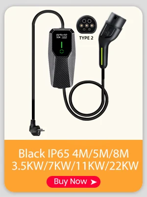 Junsun Typ 2 Ladegerät 3.5/7/11/22KW IP65 Tragbar LCD Touchscreen App Steuerung 6-32A Einstellbar 1P Überlastschutz Echtzeit-Monitor Schnelle Lieferung 2 Jahre Garantie für Tesla VW Renault Nissan – Detail 2