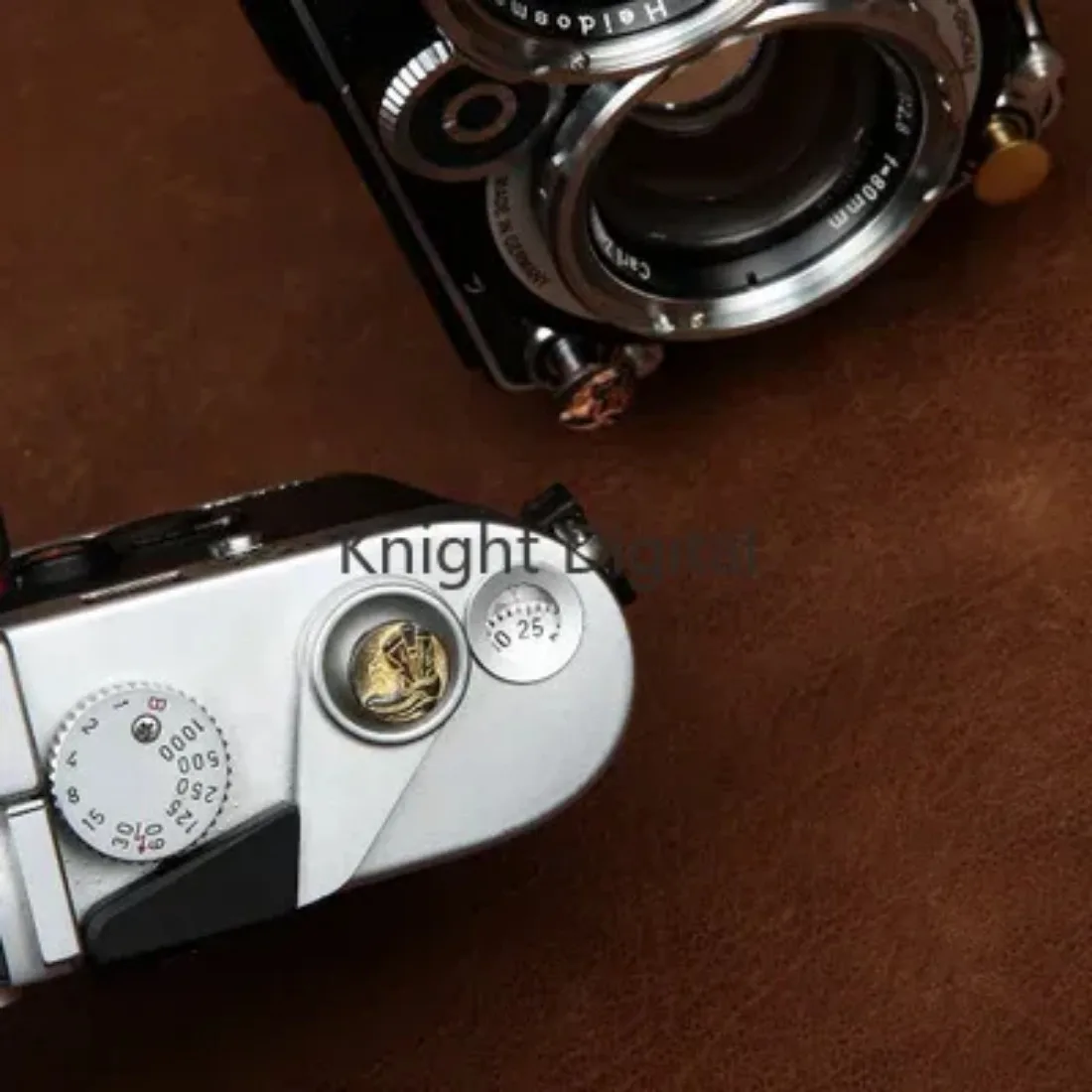 Cho Rolleiflex Hasselblad Leica Nikon Fujifilm Olympus Đồng Nguyên Chất Khắc Bề Mặt Camera Mềm Cơ Nút Bấm Chụp