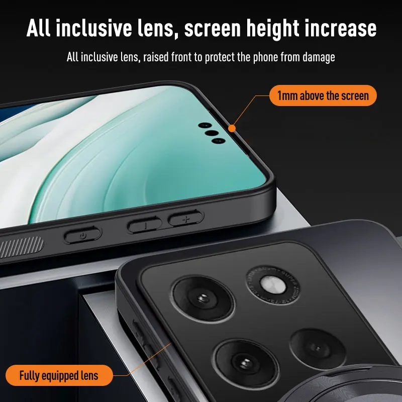 Frosted Soft Matte Stand Magnetic Car Phone Case for Motorola Moto G56 G86 ShockProof Back Protect Cover Coque Moto G56 G86